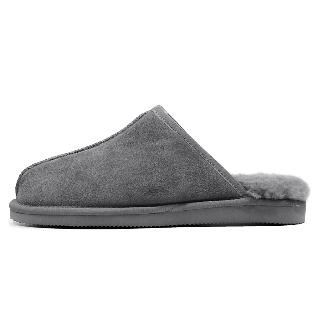 Produktbild 5 - Minfot Fårskinnstofflor Slip-on Orust med sula Grå