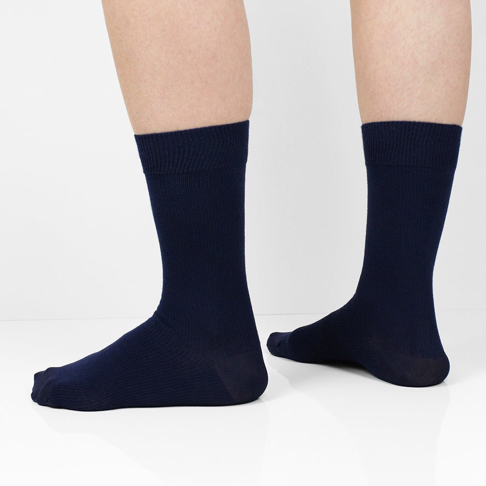 Produktbild 8 - Bambuviskos-ankelstodstrumpor-navy-motverkar-svullnad