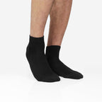 Minfot Bambustrumpor Quarter Svart 5-pack