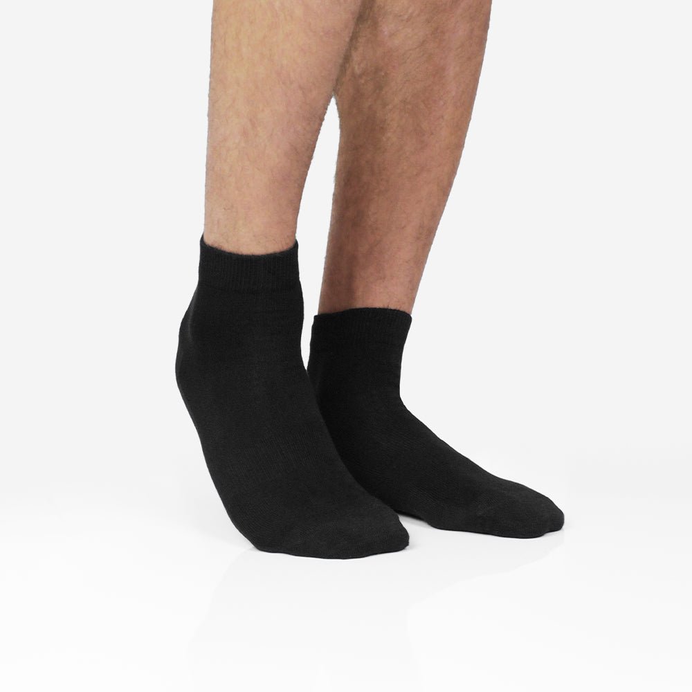 Minfot Bambustrumpor Quarter Svart 5-pack