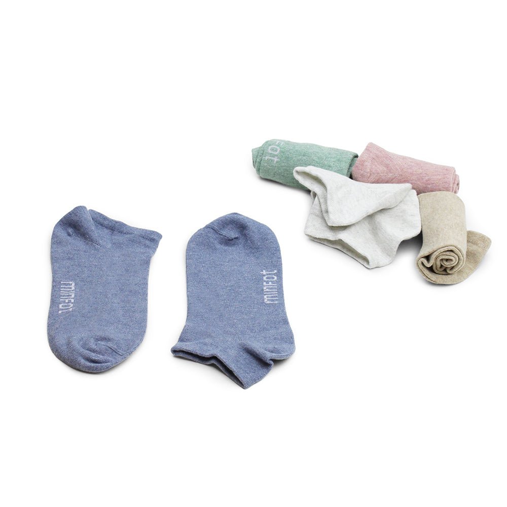 Produktbild 8 - Minfot Bomullsstrumpor Sneaker Sensitive Pastell 5-pack