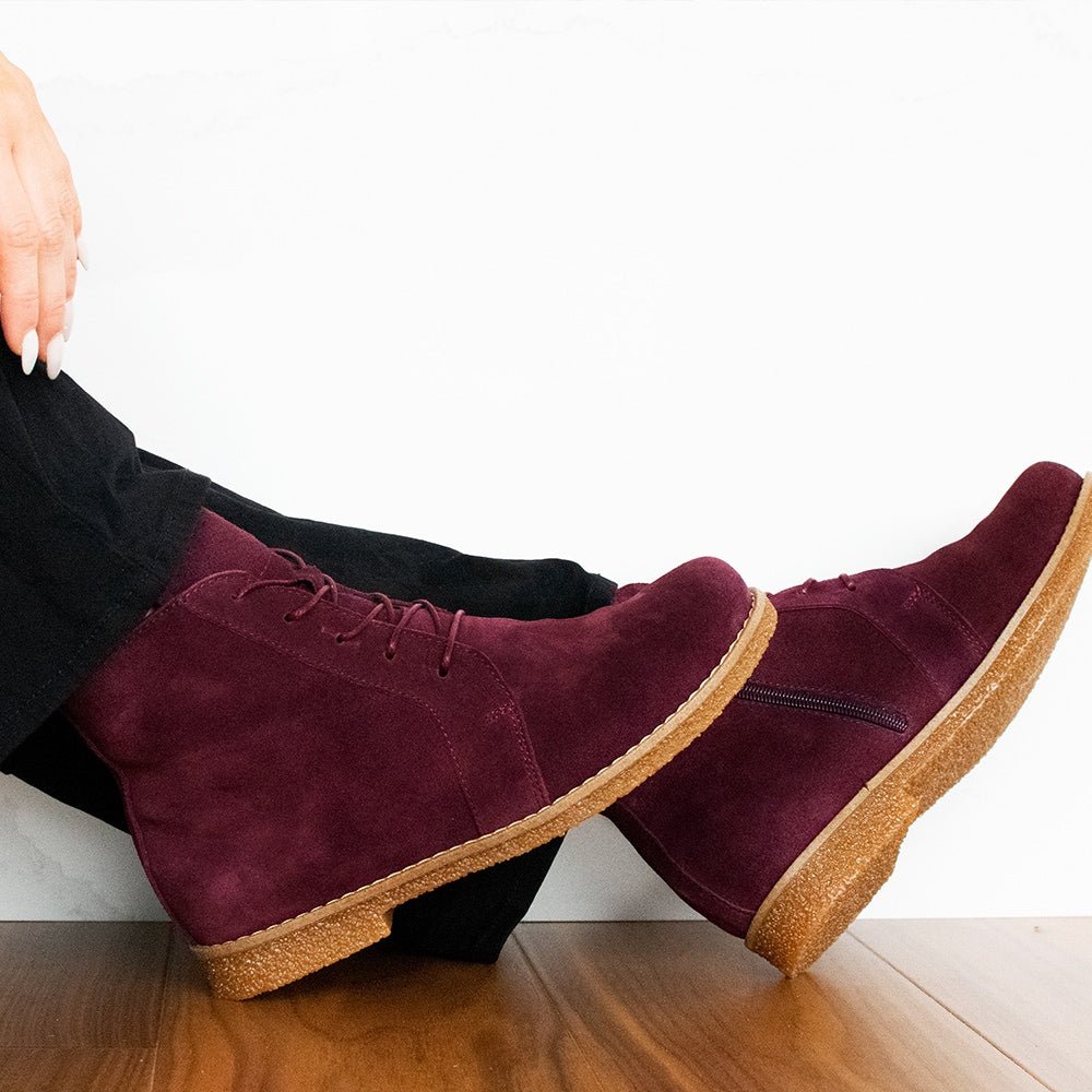 Charlotte of Sweden Mocka Boots Amur Burgundy