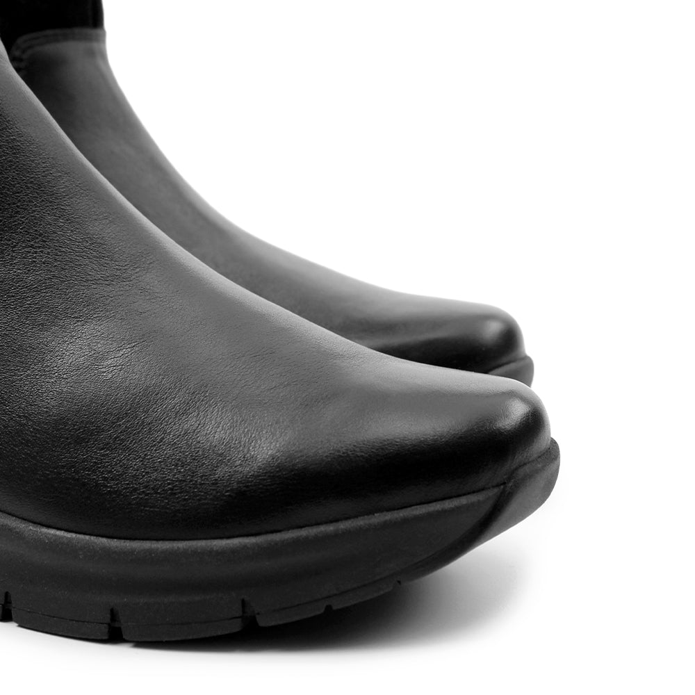 Produktbild 10 - Minfot Zon Chelsea Boots med zip Stretch Läder Svart Leopard