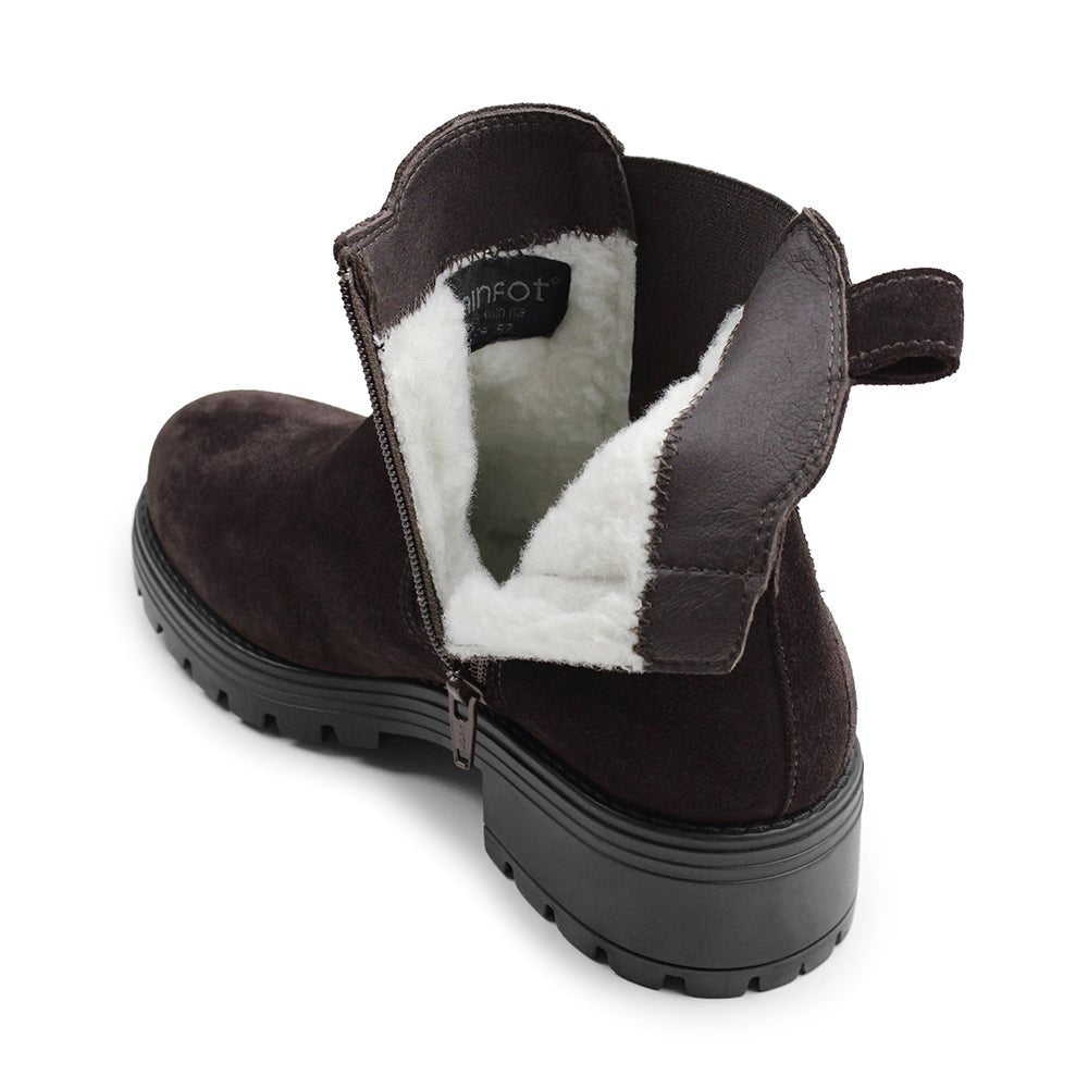 Minfot Cityspike Chelsea Broddskor Zip Mocka Brun