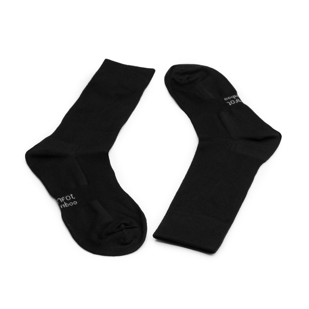 Minfot Bambustrumpor Crew Svart 1-pack