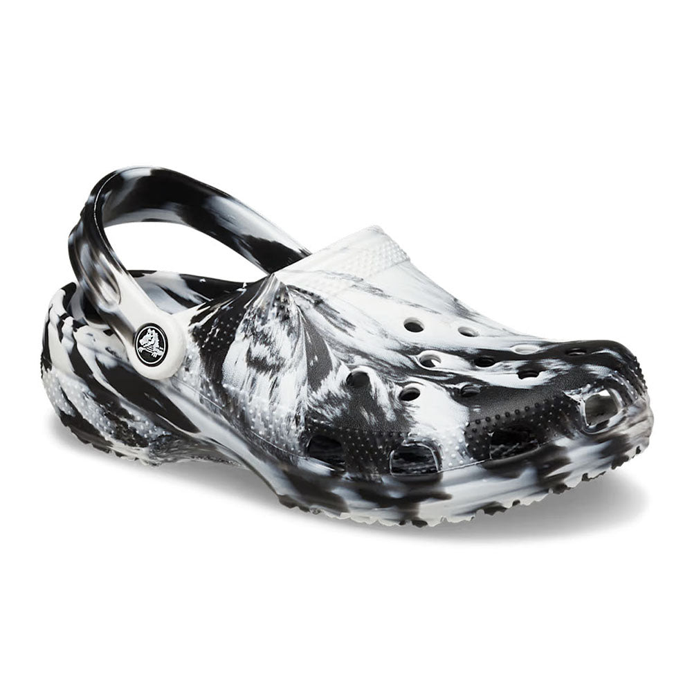 Crocs Classic Clog Marbled White Black