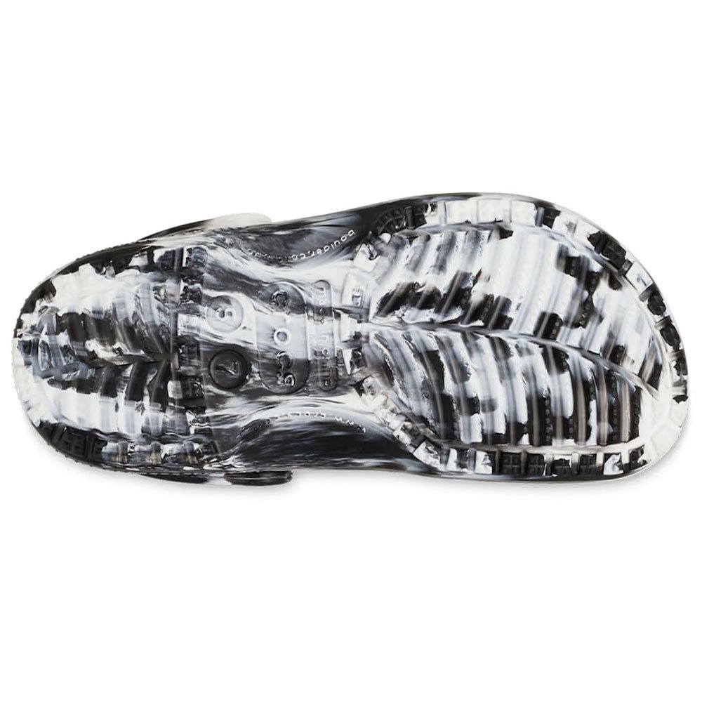Crocs Classic Clog Marbled White Black
