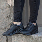 Minfot Lexi Sneakers Dam Vattenavvisande TEX Skinn Svart