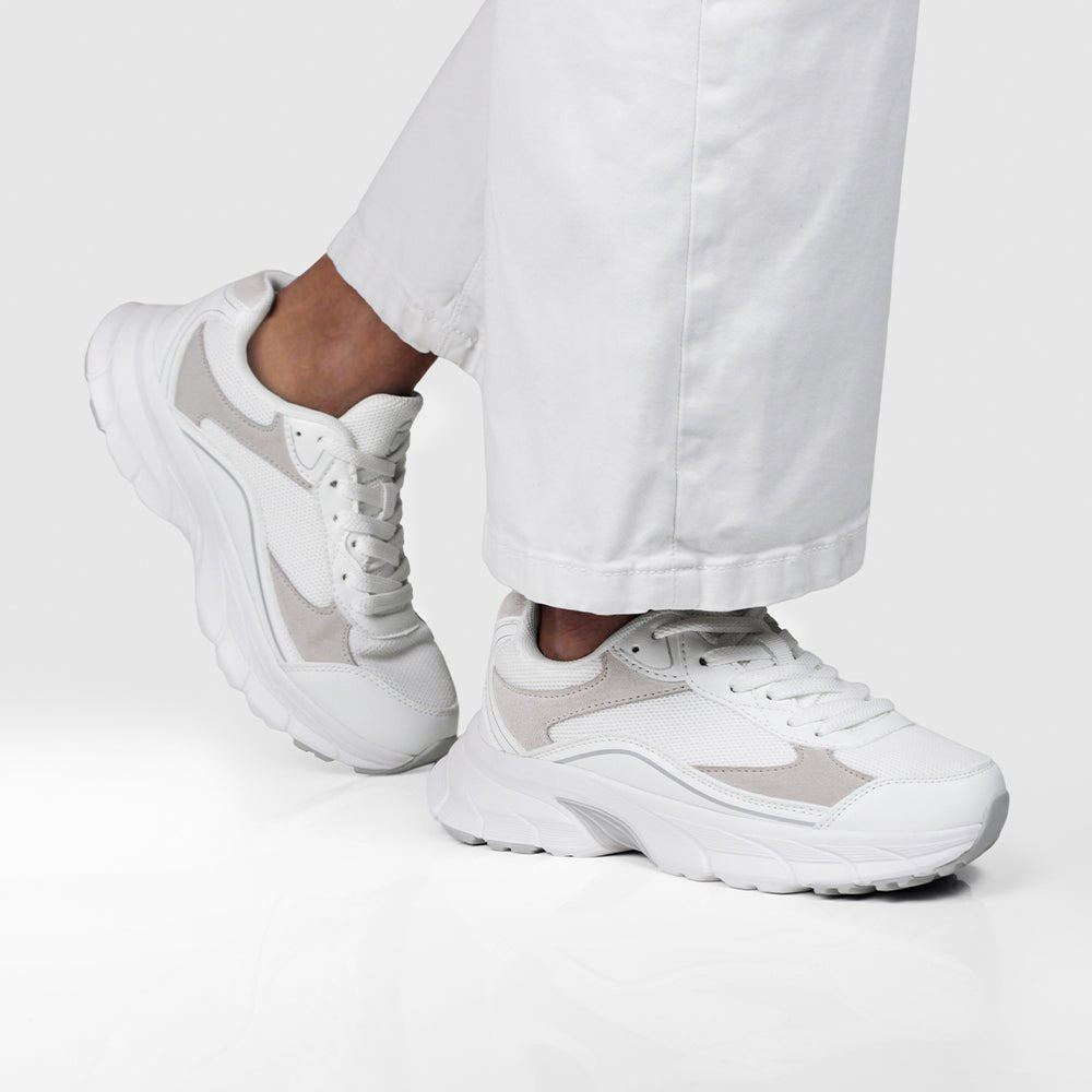 Minfot Sneaker Joy Dam Mesh Mocka Vit