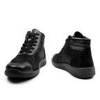 Minfot Way Hög Sneaker Bred Stretch Svart