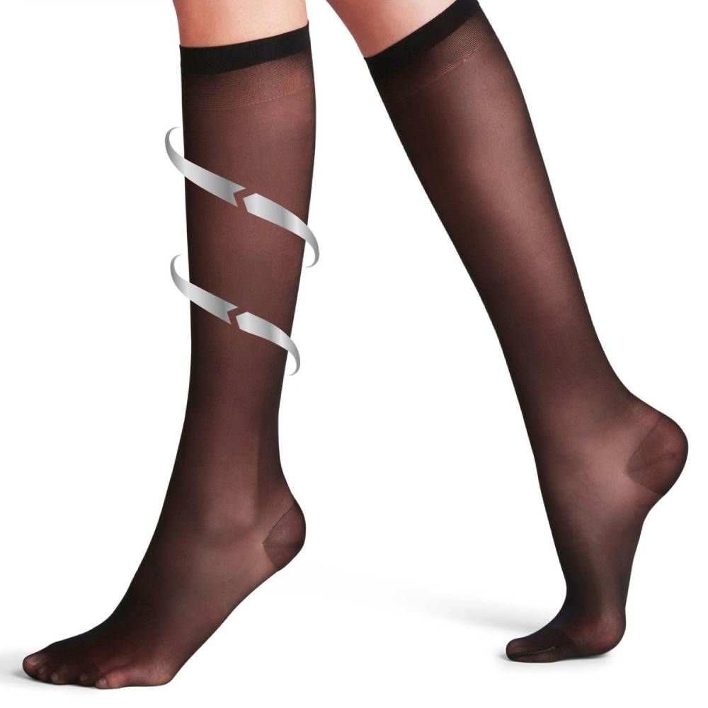 Falke Stödstrumpor Vitalize Nylon 20 DEN Svart