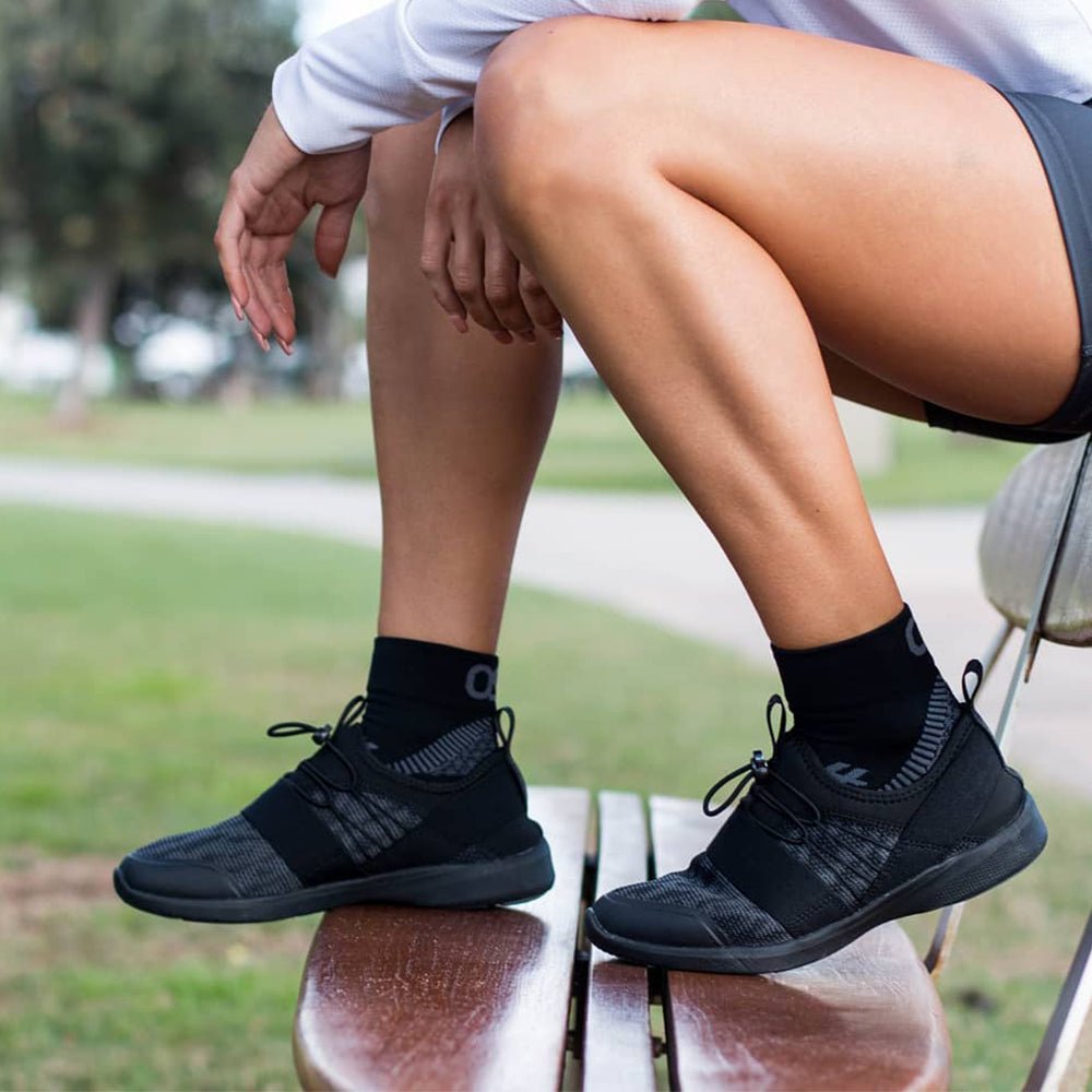 OS1st FS4 Hälsporrestrumpor Merino Crew Svart