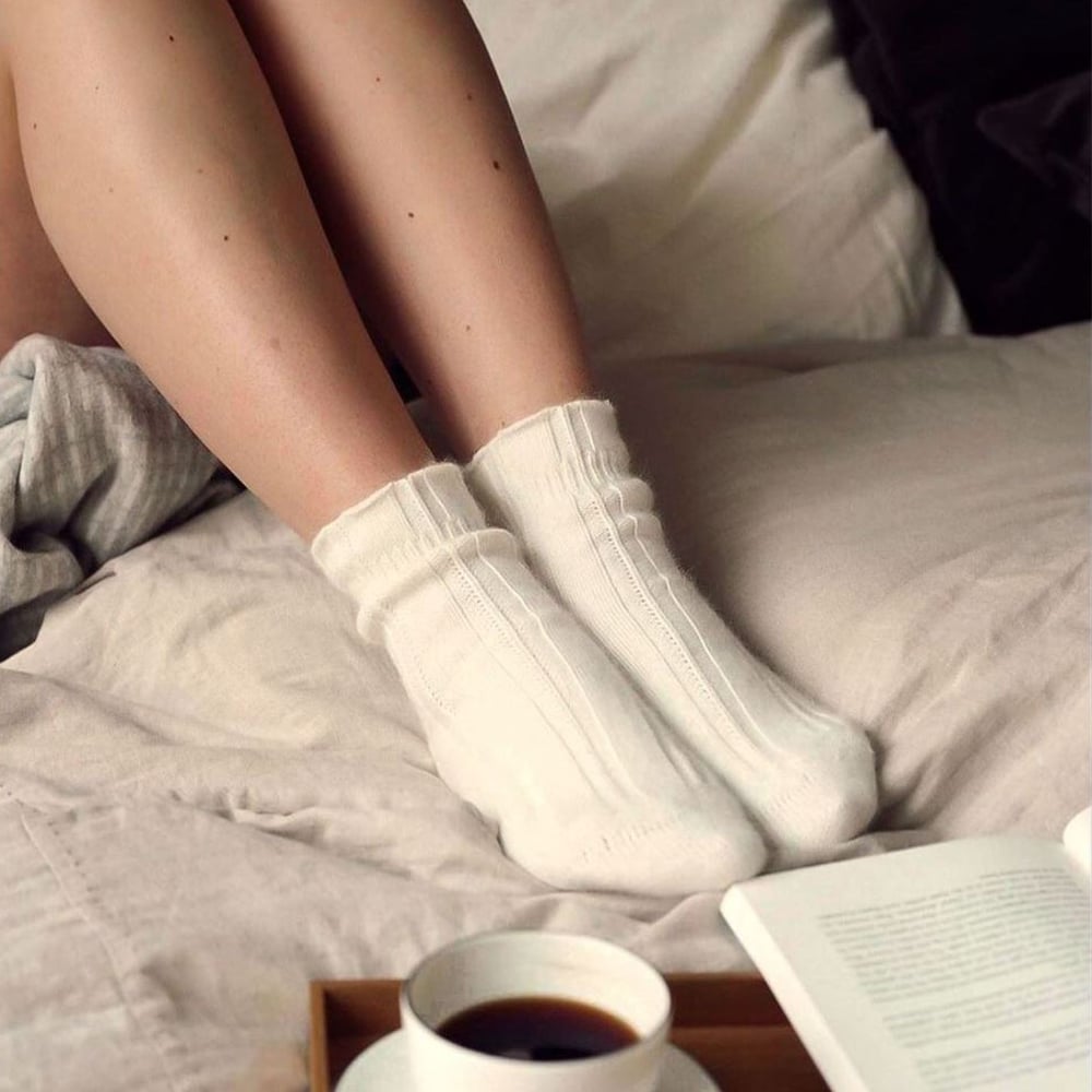 Falke Bedsock Strumpor Dam Vit