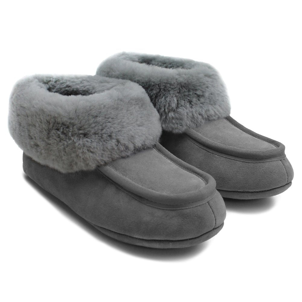 Minfot Fårskinnstofflor Sunne Grafit Grå Mocka