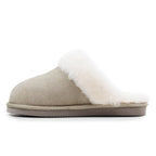 Minfot Fårskinnstofflor Slip-on Duved med sula Sand