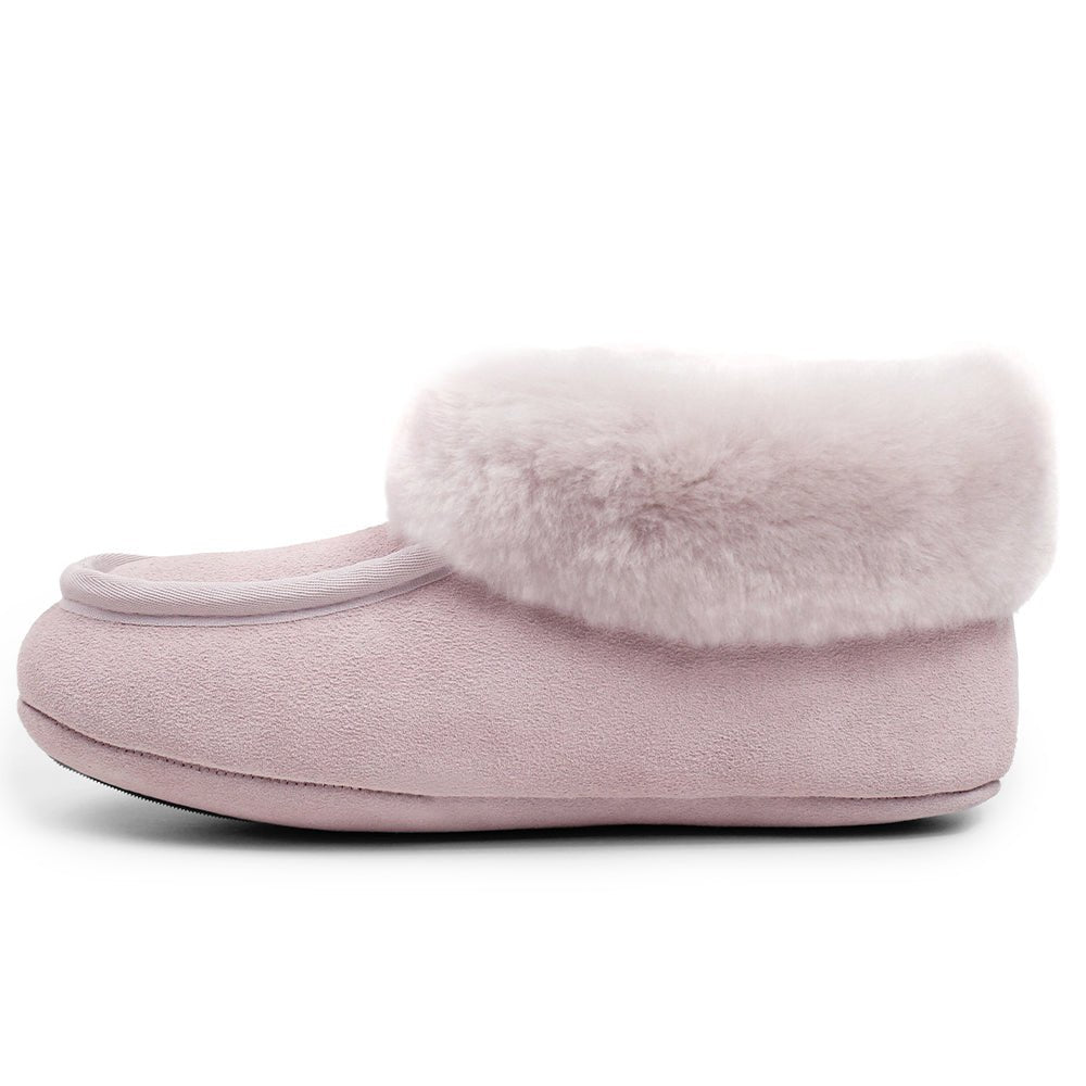 Minfot Fårskinnstofflor Hemse med sula Rose