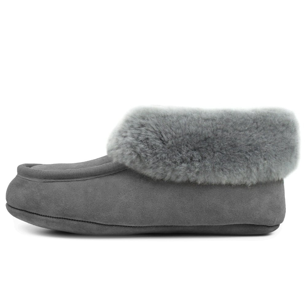 Minfot Fårskinnstofflor Sunne Grafit Grå Mocka