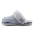 Minfot Fårskinnstofflor Slip-on Duved med sula Grå