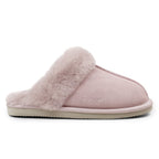 Minfot Fårskinnstofflor Slip-on Duved med sula Rose