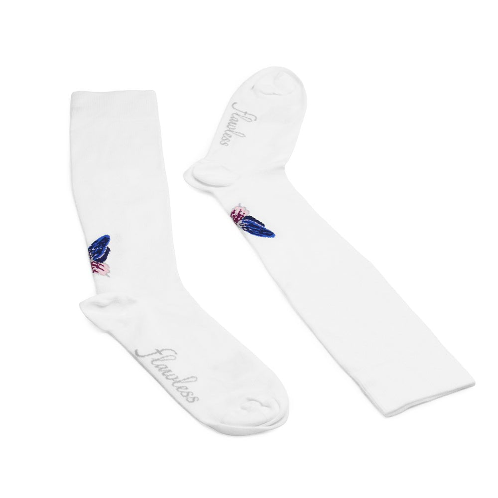 Produktbild 5 - Flawless-fjaril-1-pack-stodstrumpor-ekologisk-bomull-vita-mjuka