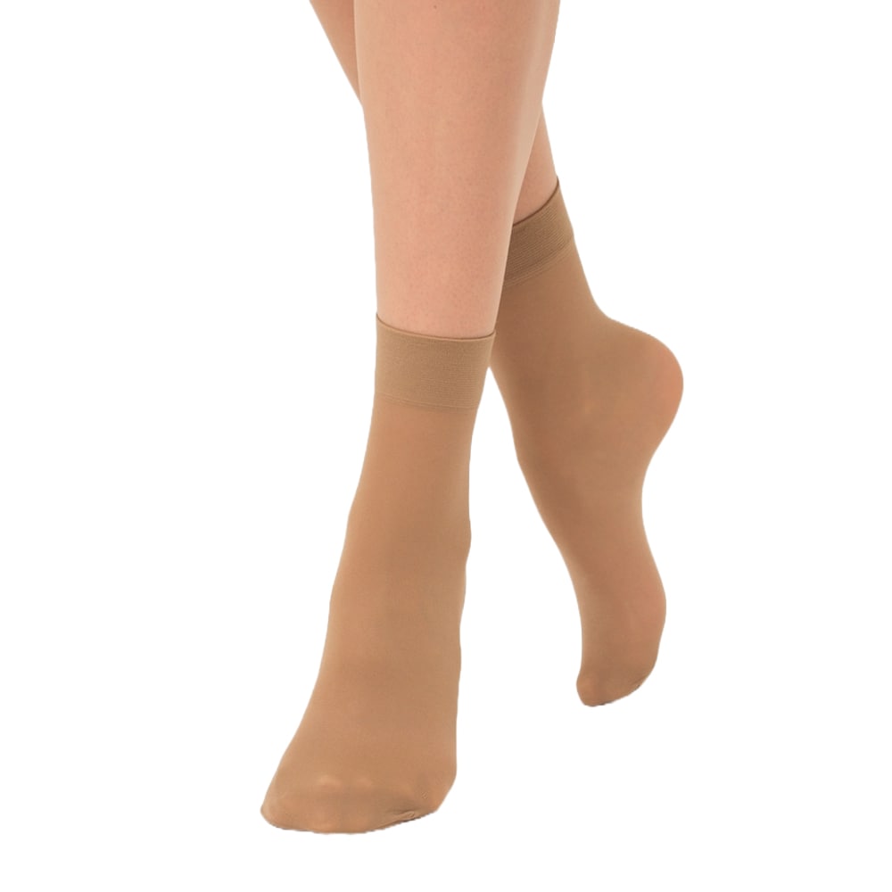 Giulia Easy Nylonstrumpor Ankel 2-pack 40 den Caramel