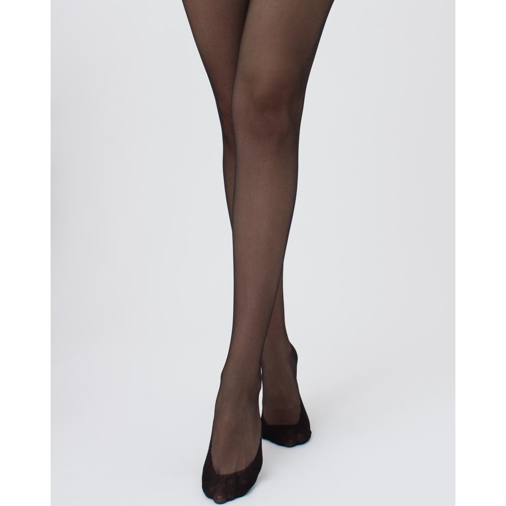 Produktbild 4 - Giulia Footies Nylonstrumpbyxor med fot i bomull 20 den Svart