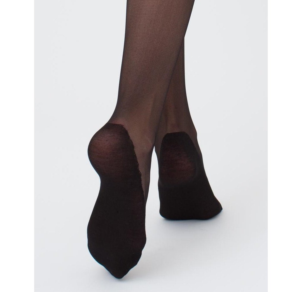 Produktbild 5 - Giulia Footies Nylonstrumpbyxor med fot i bomull 20 den Svart