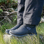 Minfot Granit Mid Kängor Unisex Vattenavvisande TEX Nubuck Svart