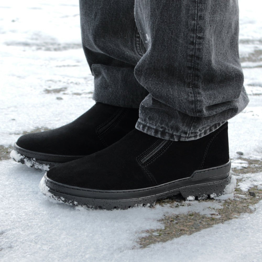 Minfot Dubbskor Kalix Mocka Ull Svart