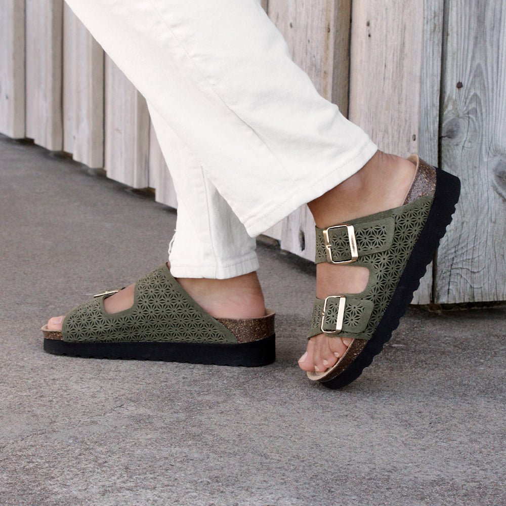Minfot Daisy Sandaler Dam Mocka Grön