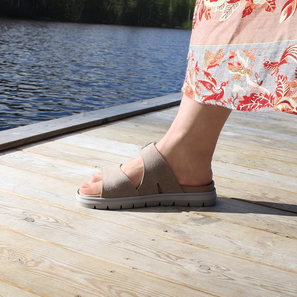 Produktbild 13 - Minfot Abby Sandaler med Kardborre Taupe