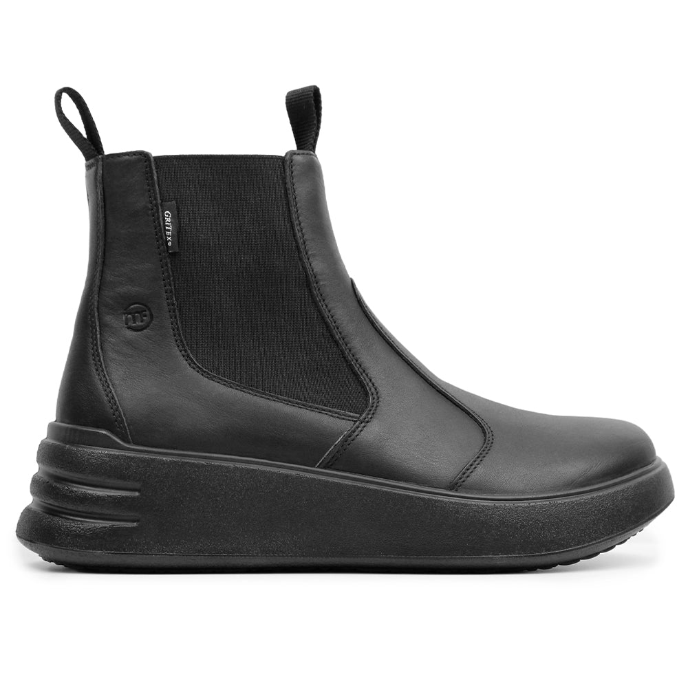 Minfot Ami Chelsea Boots Dam Vattenavvisande TEX Skinn Svart