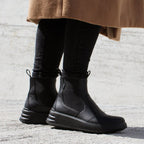 Minfot Ami Chelsea Boots Dam Vattenavvisande TEX Skinn Svart