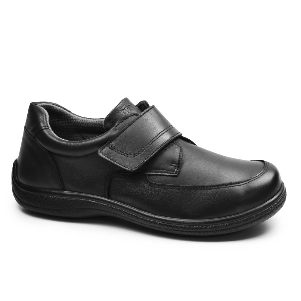 Minfot Arthur Breda Skor Kardborre Stretch Skinn Svart