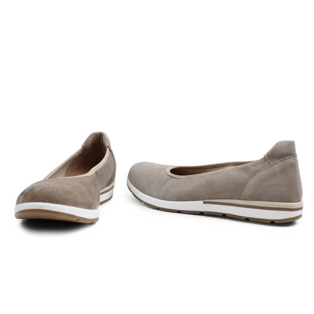 Produktbild 8 - Minfot Ballerinaskor Joyce Stretch Nubuck Stone