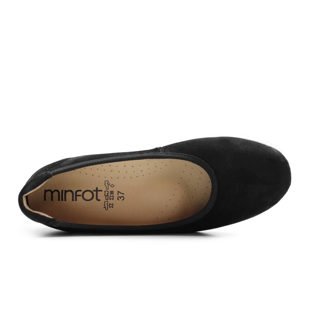 Produktbild 6 - Minfot Ballerinaskor Joyce Stretch Nubuck Svart