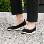 Minfot Ballerinaskor Joyce Dam Stretch Nubuck Svart