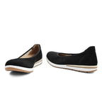 Minfot Ballerinaskor Joyce Dam Stretch Nubuck Svart