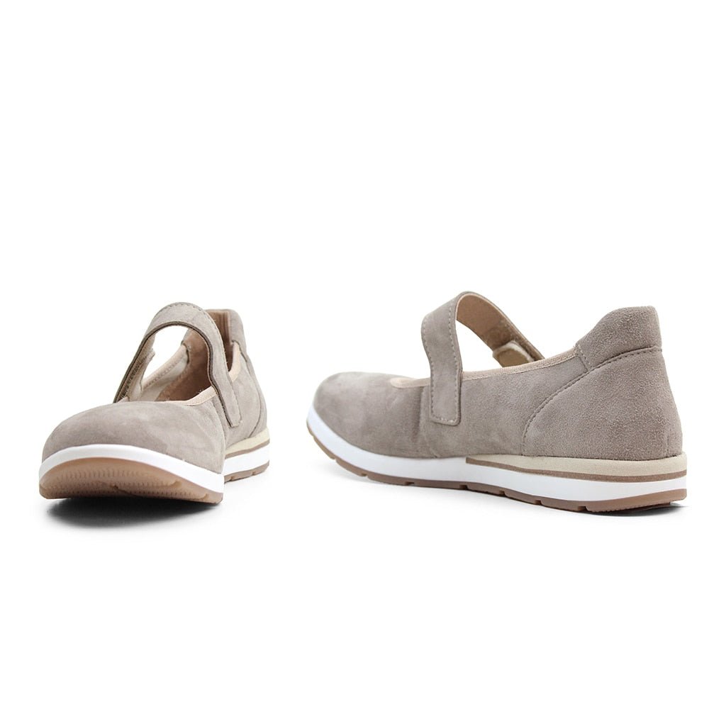 Produktbild 8 - Minfot Ballerinaskor med rem Joyce Stretch Nubuck Stone