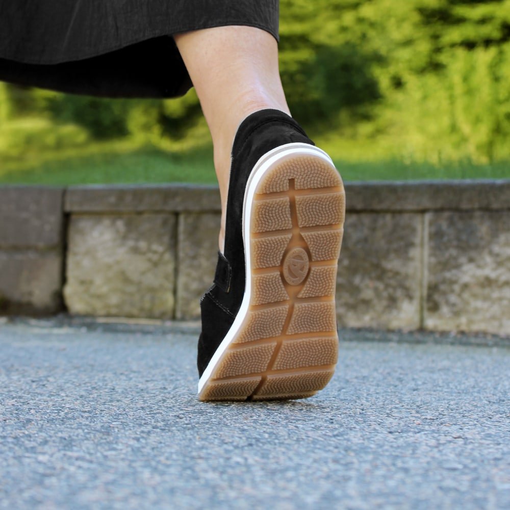 Produktbild 12 - Minfot Ballerinaskor med rem Joyce Stretch Nubuck Svart