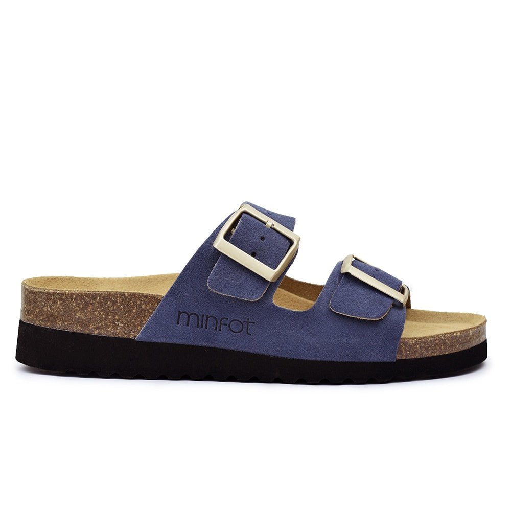 Minfot Sandaler Mjuk Bio Moa Mocka Blå