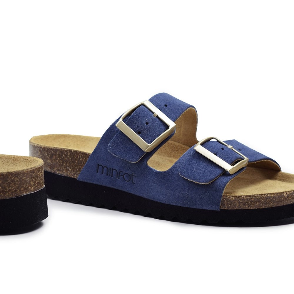 Minfot Sandaler Mjuk Bio Moa Mocka Blå
