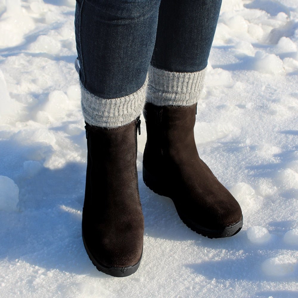 Minfot Dubbskor Boden Mocka Ull Brun