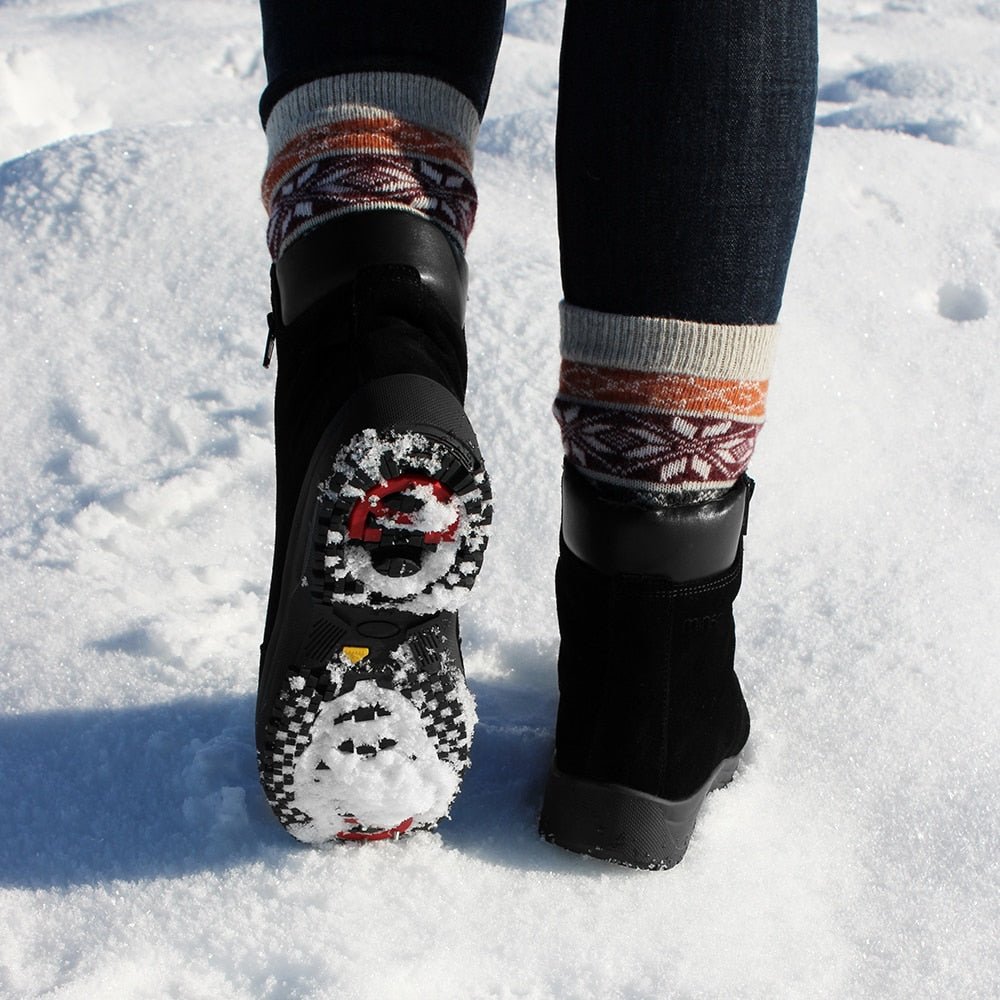 Minfot Dubbskor Boden Mocka Ull Svart