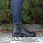 Minfot Bou Chelsea Boots med zip Stretch Läder Svart