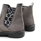 Minfot Bou Chelsea Boots Dam Stretch Nubuck Stone Leopard