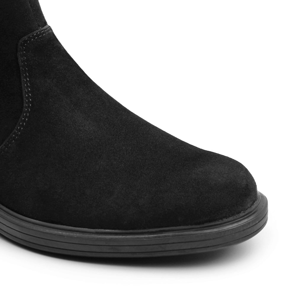 Produktbild 10 - Minfot Bou Chelsea Boots med zip Stretch Nubuck Svart Leopard