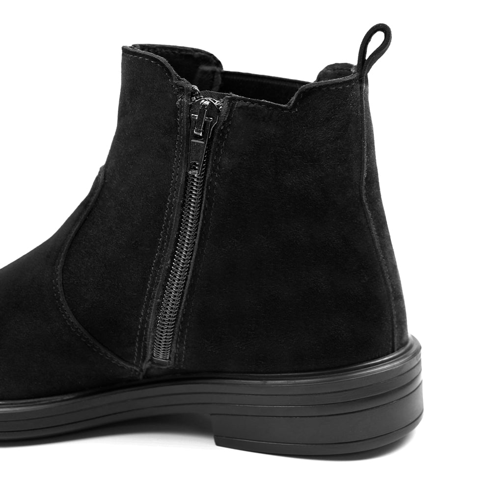 Produktbild 11 - Minfot Bou Chelsea Boots med zip Stretch Nubuck Svart Leopard