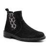 Minfot Bou Chelsea Boots med zip Stretch Nubuck Svart Leopard