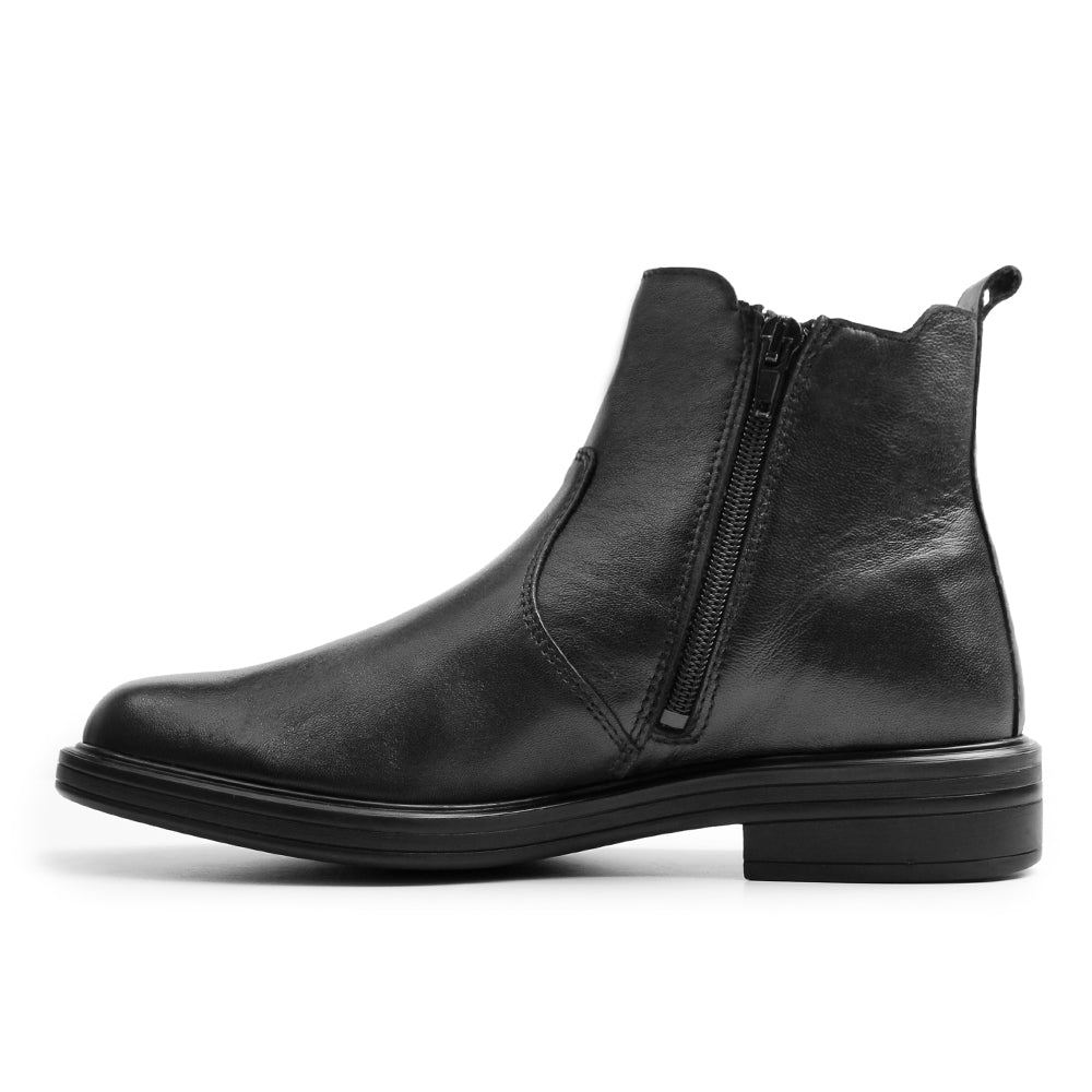 Produktbild 5 - Minfot Bou Chelsea Boots med zip Stretch Läder Svart